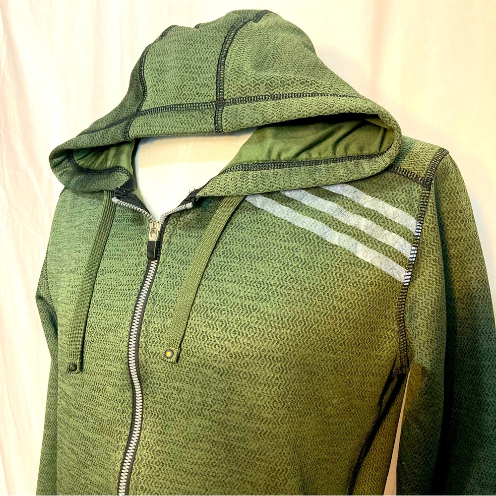 Adidas Green Zip Up Hoodie